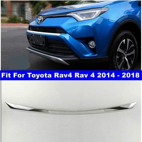 Accessories Car-styling Front Face Lower Bumper Protector Plate Decoration Cover Trim Fit For Toyota RAV4 Rav 4 2014 - 2018 ABS
