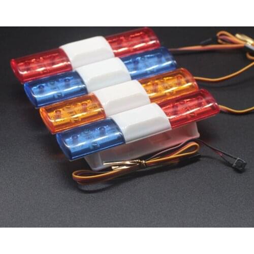 Police Night Flash 4.8-7.2V Bright LED Lights Fit 1:10 RC Model Car Truck LED501
