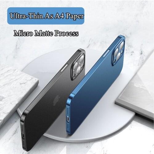 Simple Silm Matte Case For iPhone 12 11 Pro X Xr Xs Max PP Frosted Cover on iPhone 12 mini 6 7 8 Plus Ultra Thin Shockproof Case