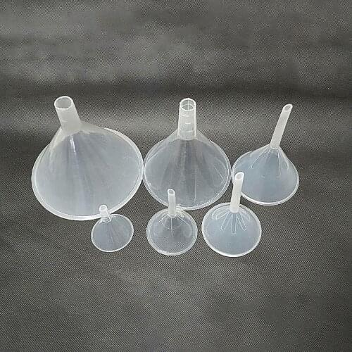 All size lab 30mm 50mm 60mm 75mm 90mm 120mm 150mm Triangle funnel Clear Plastic Conical Funnel Laboratory supplies