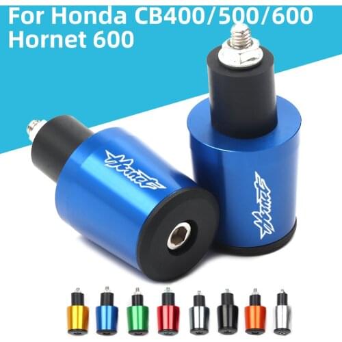 With Logo 8 Colors For Honda CB400 CBR CB500 CBF600 CB600 Hornet 600 7/8'' 22mm Motorcycle CNC Handlebar Grips Bar Cap End Plug