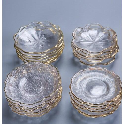 Japanese style glass tea mat Kung Fu tea set accessories god tea cup tea ceremony six gentlemen zero and tea pad 2