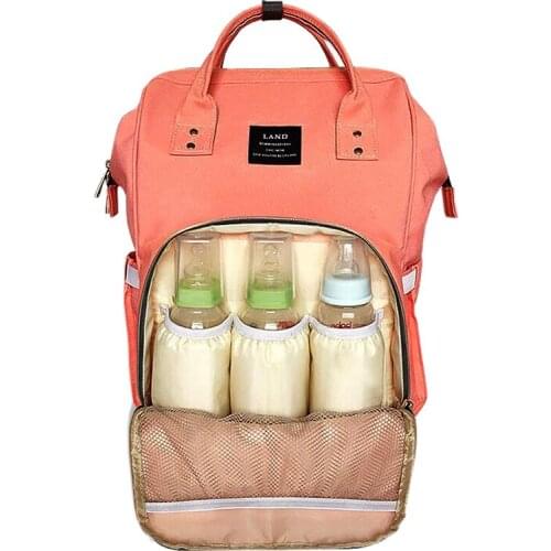 LAND Diaper Bag Mummy Maternity Nappy Bag Brand Large Capacity Baby Bag Travel Backpack Desiger Nursing Bag for Baby Care