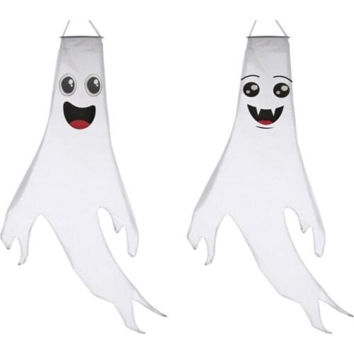 Halloween Decoration Ghost Windsocks Hanging Decorations 43" Flag Wind Socks Party DIY Decorations For Yard Garden Patio