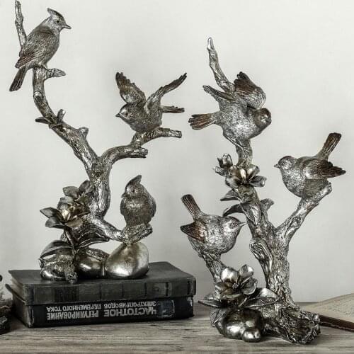 Home Decoration Ornaments Retro Tree Branch Bird Living Room Study Window Shop Wine Cabinet Decorate European