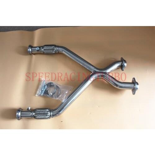 2.25" STAINLESS STEEL DUAL EXHAUST CROSS X-PIPE FOR FORD 96-04 MUSTANG 4.6L GT RACING EXHAUST DOWNPIPE TURBO HEADERS