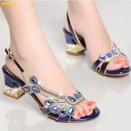 WUYAZQI Sandals womens new diamond inlaid womens fashion shoes casual womens shoes outdoor hot womens beach shoes Q8