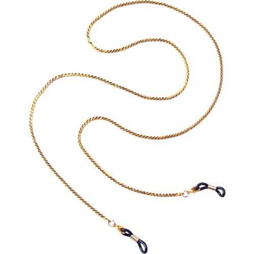 Golden Copper Glasses String Holder - Metal Eyeglass Holders Around Neck - Eyeglass Chain Cord