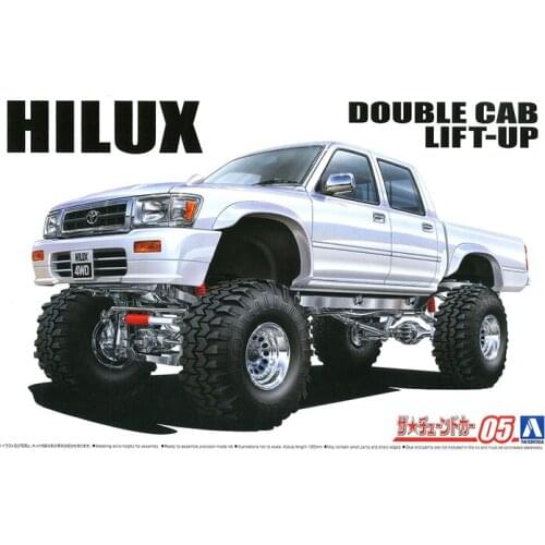 1/24 AOSHIMA plastic assembled car model toy TTOYOTA HILUX DOUBLE CAB LIFT-UP Truck 1994 adult collection DIY KIT #06131