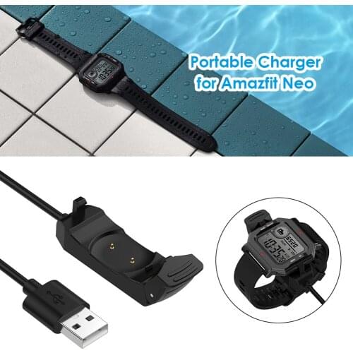 1m Fast USB Charging Cable Portable Smart Watch Charger for Huami Amazfit Neo Smart Watch Wireless Charging Cable