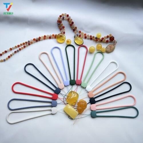 18cm Short Silicone Cell Phone Lanyard Holder Case Cover Phone Neck Strap Necklace Sling for Mobile Phone Lanyard 500pcs/lot