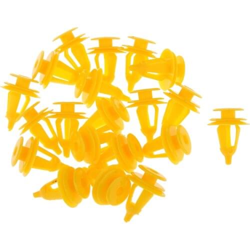 20 Pcs Car Door Trim Fastener Clip 6507686AA For Jeep Grand Cherokee Yellow Nylon Car Accessories