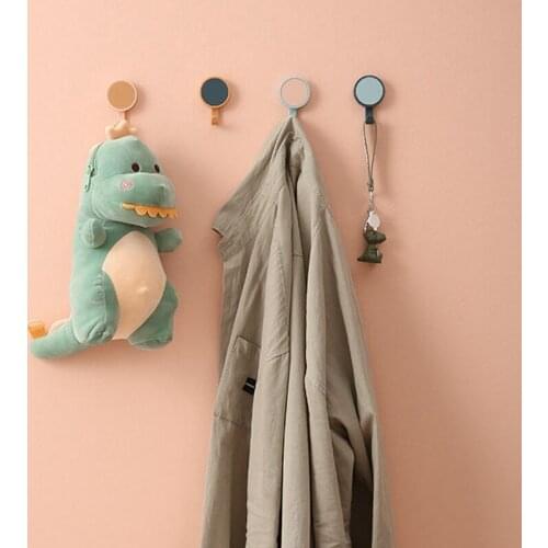 3Pcs Creative Wardrobe Hanger Strong Nail-free Hooks Wall Seamless Sticky Closet Stack Hanger Rack BathroomAccessories Organizer