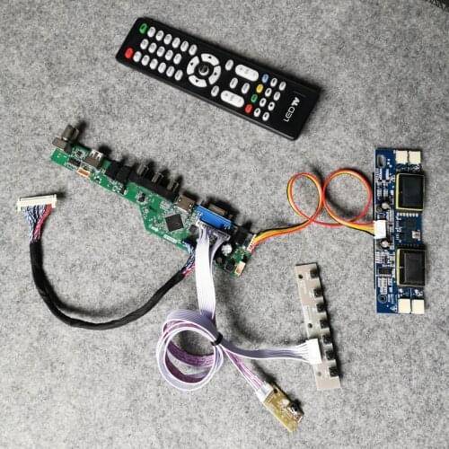 30 Pin LVDS matrix Fit LM200WD1/LTM200KP01/LTM200KT01/M200O1 LCD monitor controller board DIY kit 4CCFL VGA AV USB 1600*900