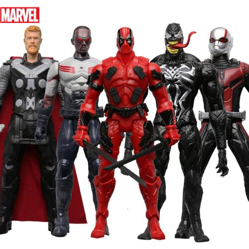 30cm Marvel Avengers Flash Venom Spiderman Thanos Hulk Iron Man Thor Wolverine Action Figure Dolls Toys Kid New Christmas Gifts