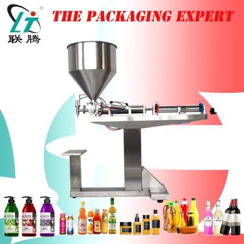 500ml Model Stand Shampoo Lotion Cream Yoghourt Honey Juice Sauce Gel Filler Paste Filling Machine Pneumatic Piston Filler