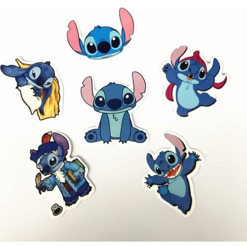 6 pcs Mixed funny stitch stickers for kids Home decor on laptop sticker decal fridge skateboard doodle stickers toy Pegatinas