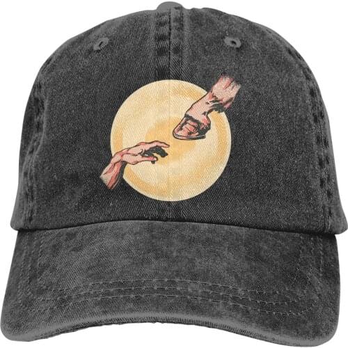 Horse Man Creation Moment Touching Hand And Hoof Baseball Cap cowboy hat Peaked cap Cowboy Bebop Hats Men and women hats