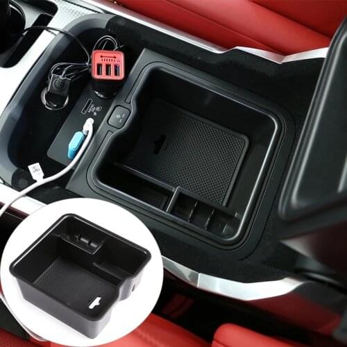 Car Central Armrest Storage Box Center Console Organizer Tray For Land Rover Range Rover Sport Vogue 2013-20 (With Refrigerator)