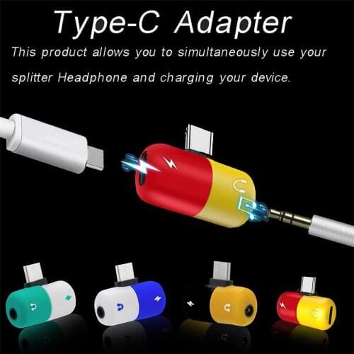 Charging type c to Earphone 3.5mm Audio Cable Charger Adapter Splitter For Samsung Galaxy Note 10+ #1129