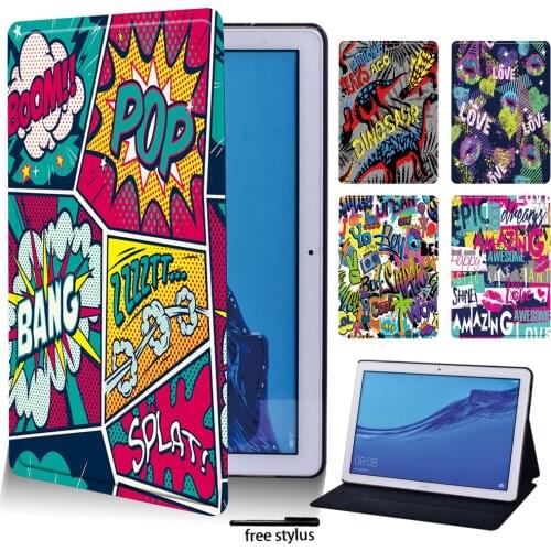 Tablet Case for Huawei MediaPad T3 8.0"/T3 10 9.6"/T5 10 10.1" Leather Stand Cover Case for MediaPad M5 Lite 10.1"/M5 10.8"