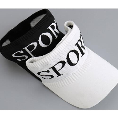Elastic Sunscreen Hats Empty Top Sun Visor Hat Baseball Caps Summer knit Wide Brim Cap UV Protection Hat Men Women Sport Run Hat