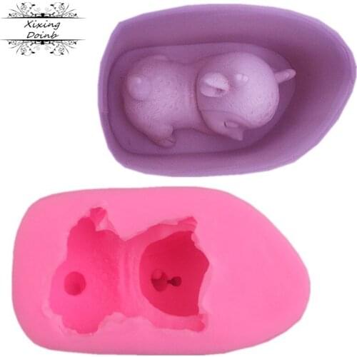 Cute cartoon deer mold chocolate fudge cake decoration Tools Kitchen Baking accessories resin mold silicone molds