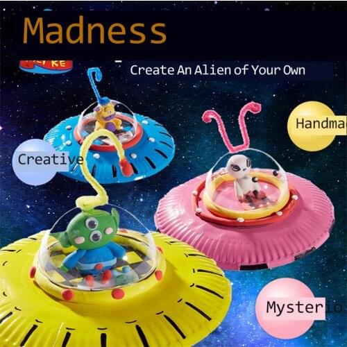 Crazy Alien DIY Childrens Production Material Package Kindergarten Creative Art Puzzle Arts Crafts Supplies Materials Toys
