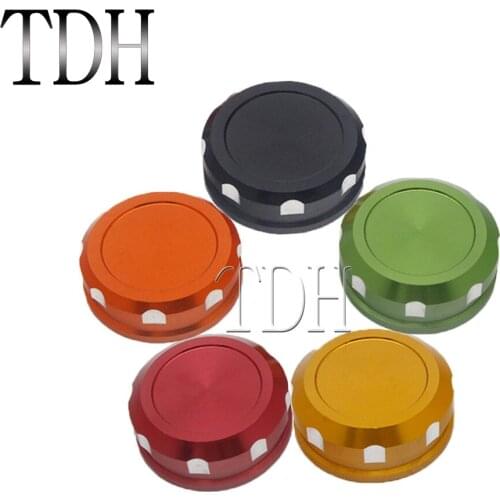 Supermoto Motorcycle Rear Brake Fluid Reservoir Cap Oil Cup CNC Aluminum For Harley Touring Honda Suzuki Kawasaki Yamaha