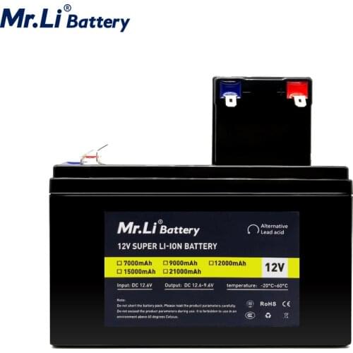 Lithium-ion 12V 7Ah 12V 9Ah 12V 12Ah 12V 15Ah 12V 21Ah Rechargeable Energy Storage Battery Pack For Kid Toy FIsh Finder Sprayer