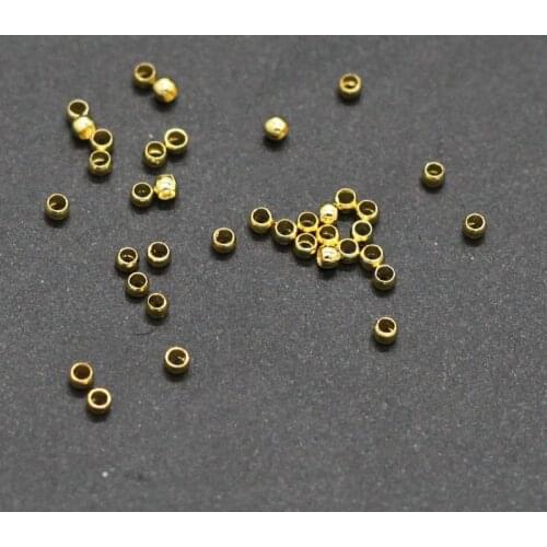 100pcs/lot Metal Crimps Beads Crimp Positioning tube beads fit making Bracelet Necklace Earrings DIY Jewelry Accessories