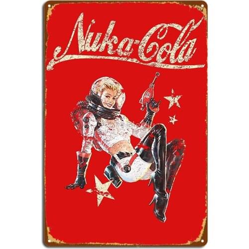 Nuka-Cola Pin-Up Metal Signs Wall Mural pub Garage Retro Plaques Tin sign Posters
