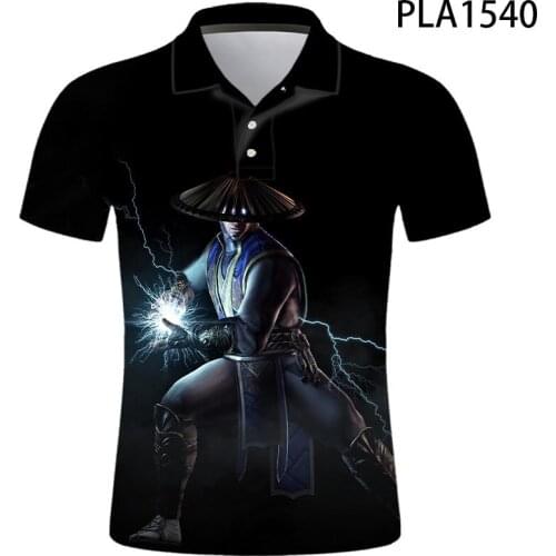 Summer Mortal Kombat Polo Homme 3D Printed Polo Shirt Men Fashion Streetwear Casual Hombres Harajuku Cool Short Sleeve Ropa