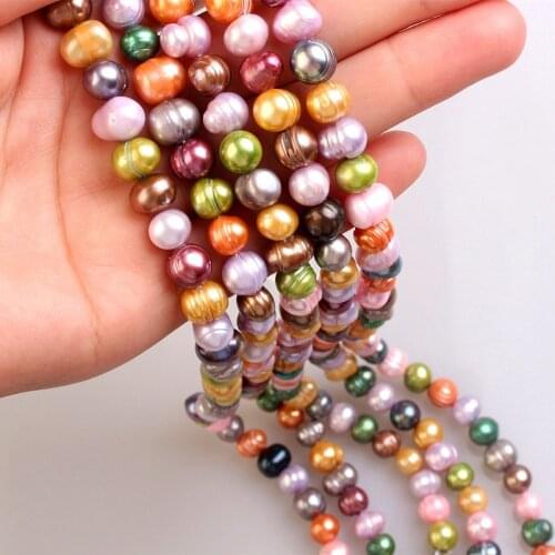 A Grade Natural Cultured Freshwater Pearl Beads Mixed Color 8-9mm Great for Jewelry Making,Loose Beads