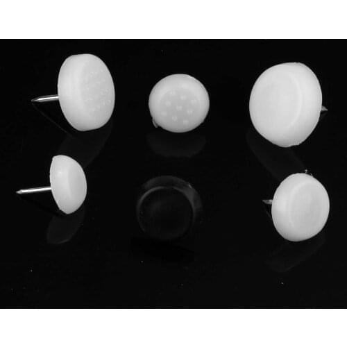 100 Non-slip Chair Table Furniture Leg Bottom Nylon Feet Nail Glides Skid Tile Floor Protector Tacks Slider Glide Pad Cover Caps