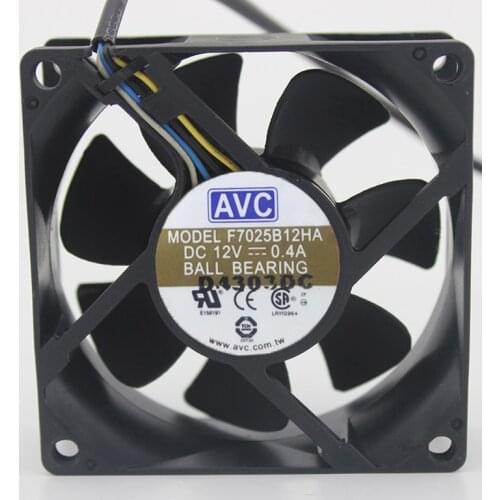 Brand new original F7025B12HA 12V 0.4A 7025 7cm 3-wire computer Cooling fan