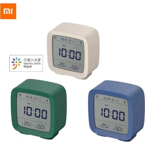 Original XIAOMI Bluetooth Alarm Clock smart Control Temperature Humidity Display LCD Screen Adjustable Night Light Smart Clock