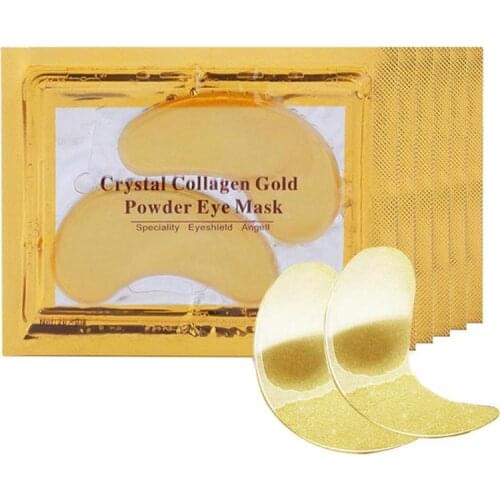 200Pcs=100Packs Gold Crystal Collagen Eye Mask Eye Patches Dark Circles Removal Eye Patches For Face Care
