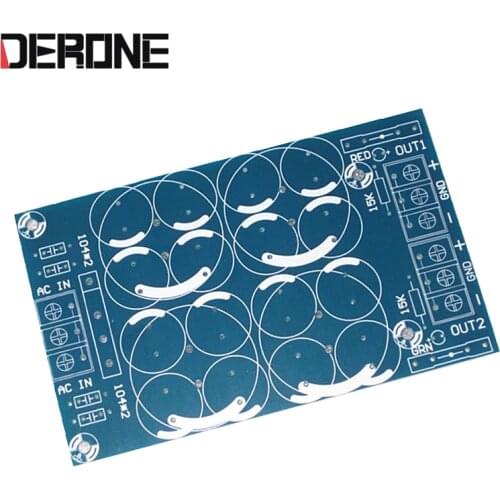 2 piece 2 way rectifier filter board PCB DC adapater for power amplifier Parallel output Capacitor filter PCB for Audiophile DIY