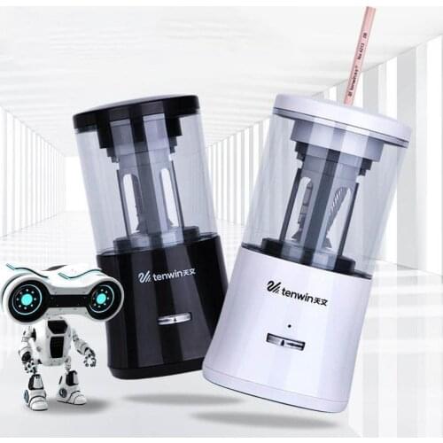 Tenwin 8018 Fully Automatic Entry and Exit Pencil Sharpener Multi-function Rechargeable Kid Electric Mechanical Pencil Sharpener