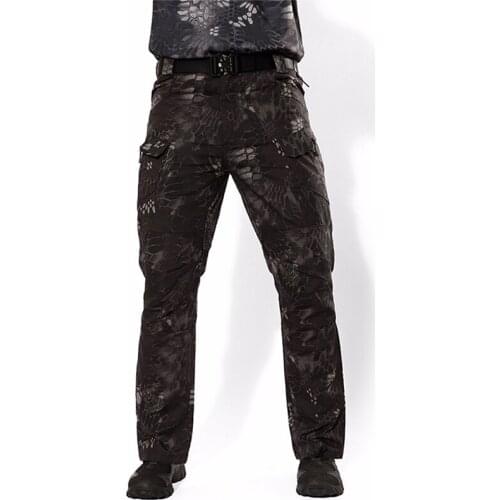 Outdoor men S-5XL grid anti-wear waterproof quick-dry tactical hunting long trousers male climbing camping training cargo pants