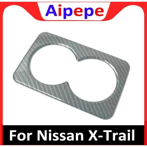 ABS Chrome Car Rear Seat Water Cup Holder Frame Cover Trim for Nissan Rogue New X-Trail X Trail T32 2014 2015 Car Accessories