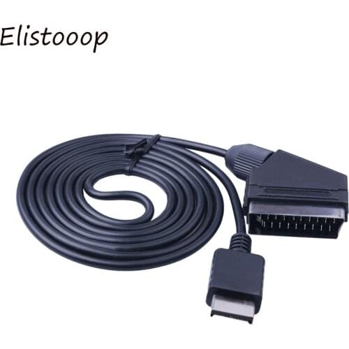 1.8m/6ft TV AV RGB SCART Wire Cable For Sony Playstation for PS1 PS2 PS3 Lead Replacement Connection Cable For PAL/NTSC Consoles