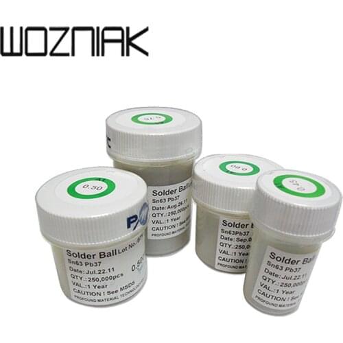 1 bottle PMTC Leaded BGA solder balls 250k 0.25 mm 0.3mm 0.4mm 0.5mm0.6mm0.76mm for BGA reballing rework