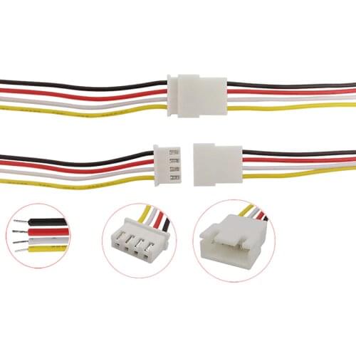 10Pcs/lot JST XH2.54 Pitch 2.54mm 4Pin Male Plug Female Jack Wire Cable Connector 26AWG 20CM