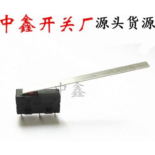 10pcs Micro switch KW12-D 55MM handle length Straight handle 3 feet Contact button open 5A125V travel switch