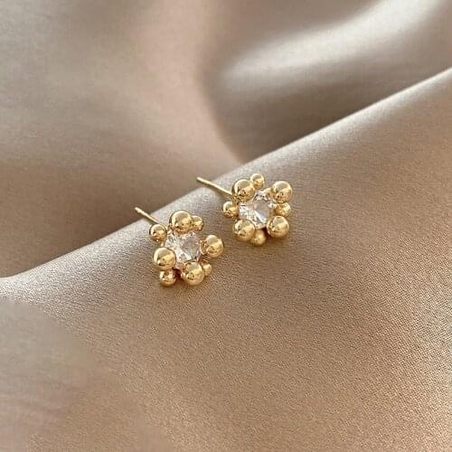 2021 Luxurious Zircon Earrings 925 Silver Earring Pins Vintage Designer Gold Earring for Women Quality Copper Fashion Jewelry