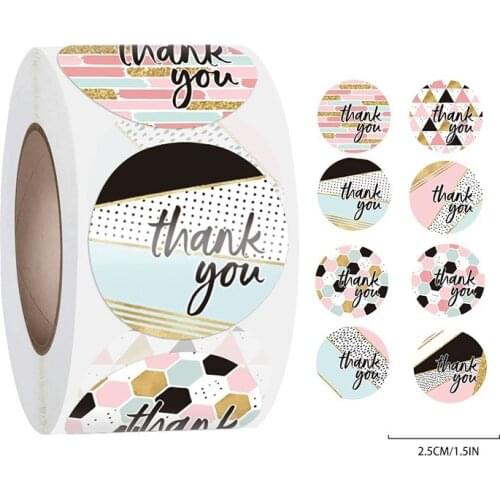 28MM Cute polygon Thank you baking wedding Birthday party Gift Decor Seal labels Kids Reward Diary Scrapbook Stationery Sticker