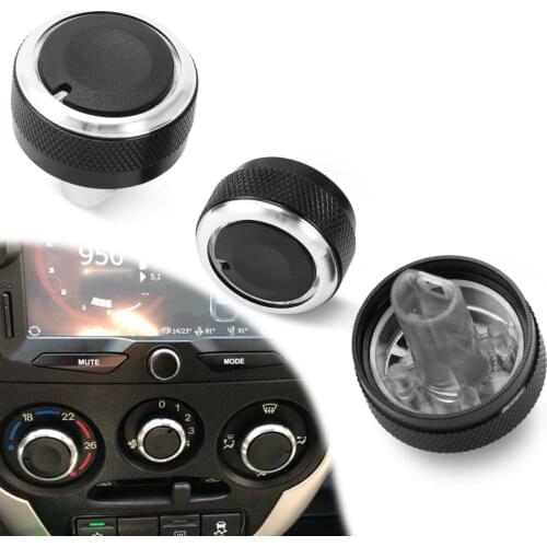 3pcs per set Aluminum Alloy Car Styling Air Conditioning Knob AC Knob Heat Control Switch Button Knob For Lada Granta