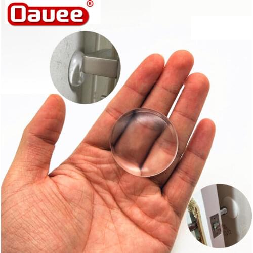 6pcs Wall protector door handle bumper protective plug non-slip stickers self-adhesive round bumper door stop muffler home